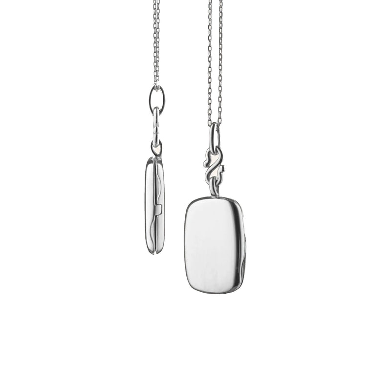 Slim "Britt" Sterling Silver Locket Necklace img1