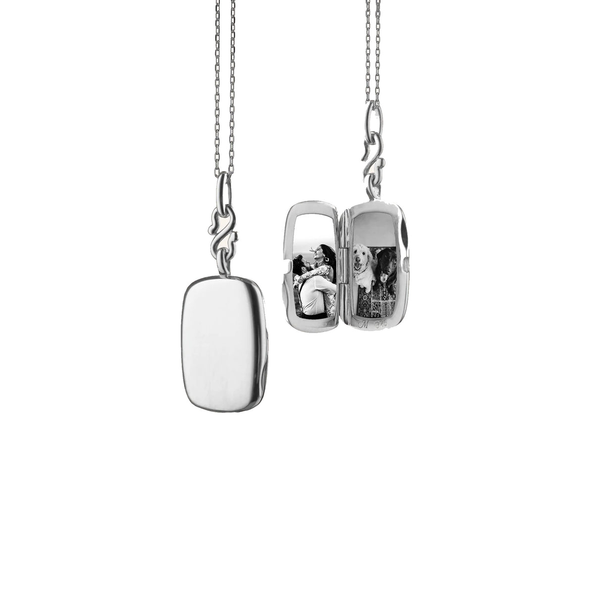 Slim "Britt" Sterling Silver Locket Necklace img2