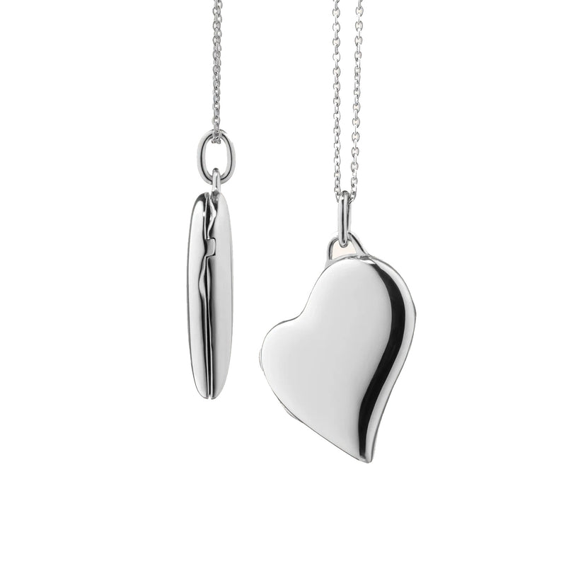 Slim Sterling Silver Heart Locket Necklace img1