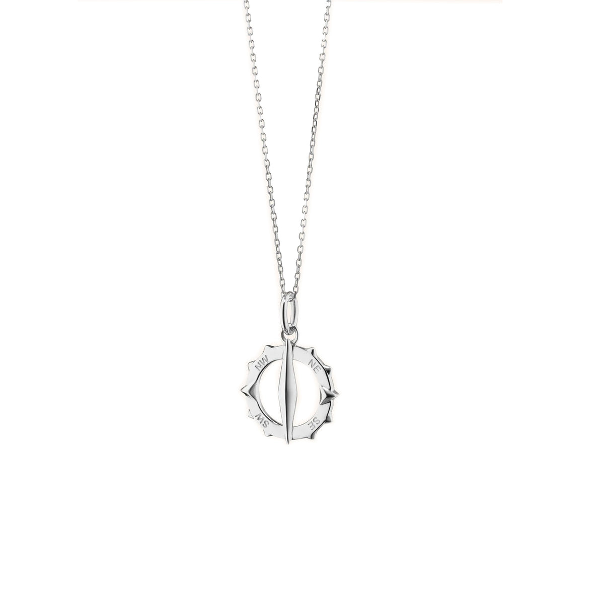 Small "Points North" Sterling Silver Necklace img2