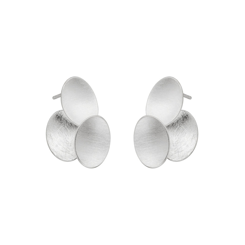 Sterling Silver Oval Stud Earrings