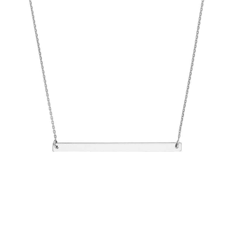 Sterling Silver Thin Nameplate Necklace