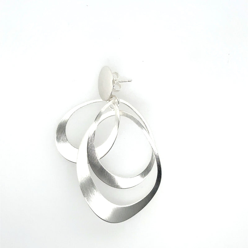 Sterling Silver Twist Dangle Earrings