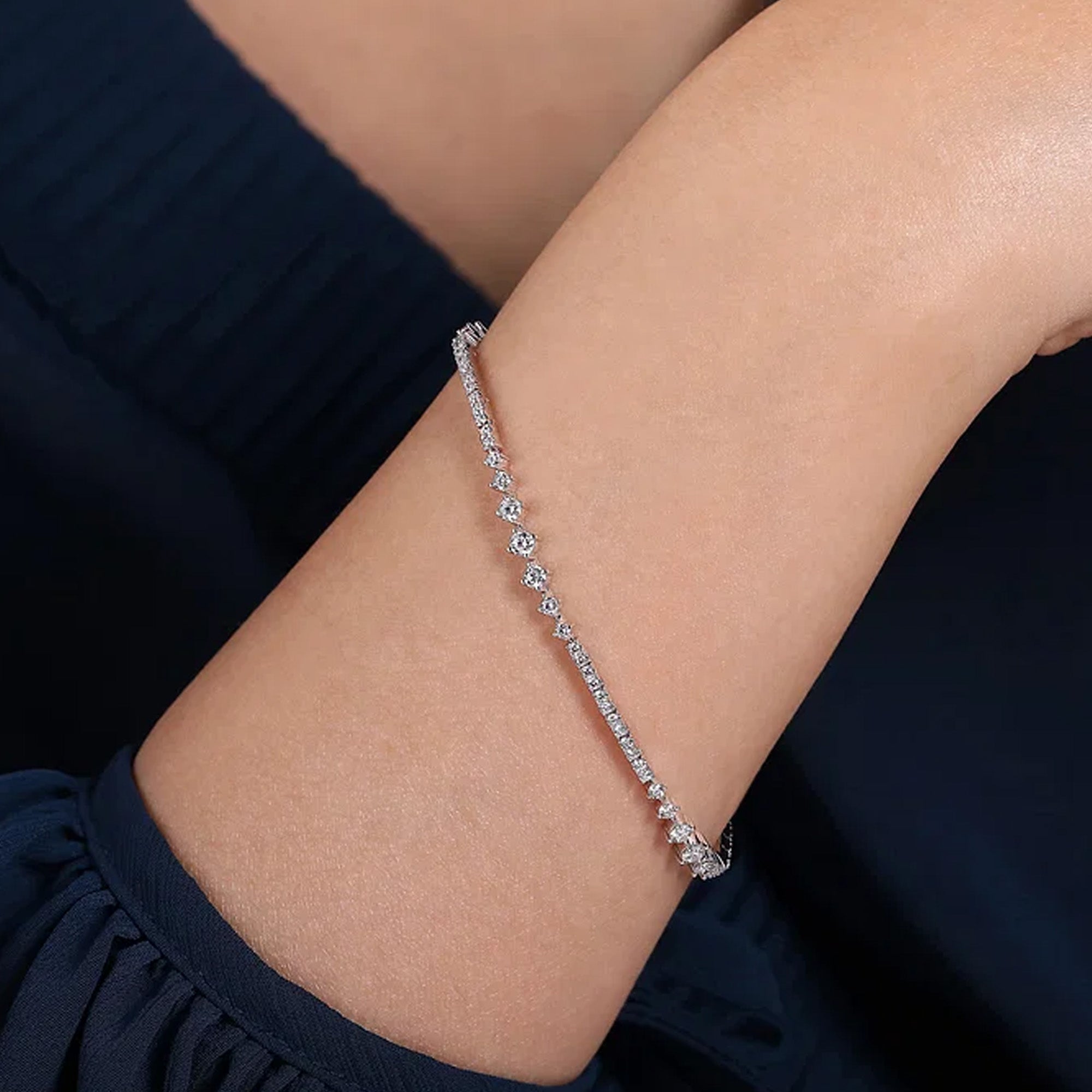 Gabriel & Co. 14K White Gold Diamond Tennis Bracelet