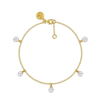 Gabriel & Co. 14K Yellow Gold Pearl Droplet Bracelet