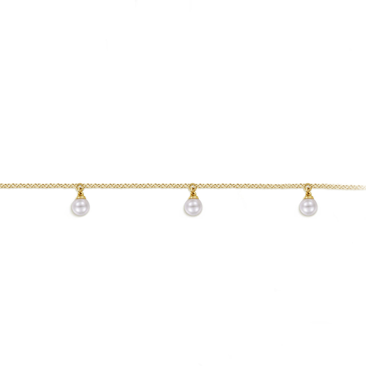 Gabriel & Co. 14K Yellow Gold Pearl Droplet Bracelet