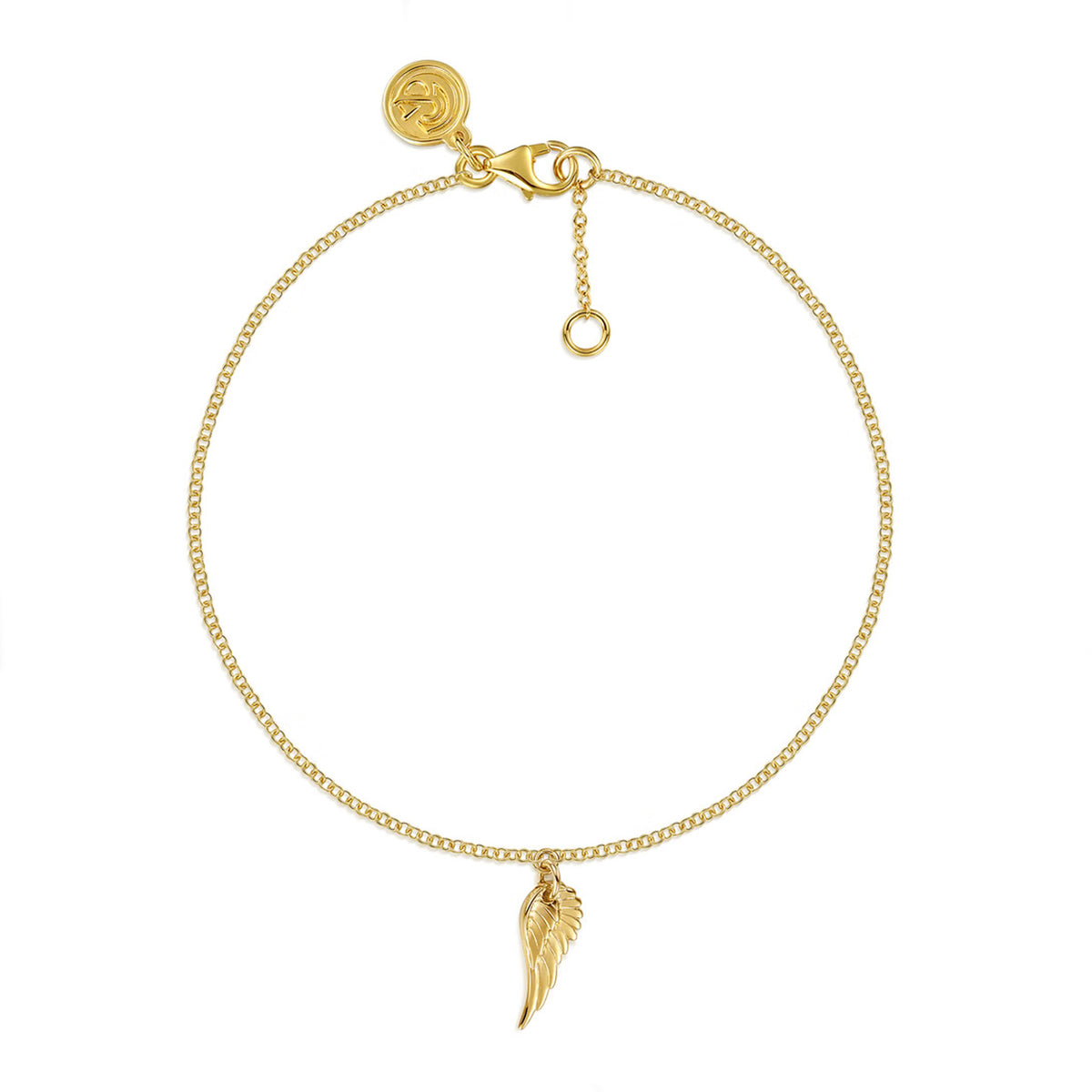 Gabriel & Co. 14K Yellow Gold Angel Wing Charm Bracelet