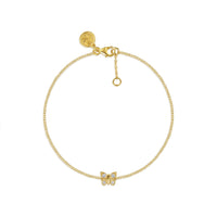 Gabriel & Co. 14K Yellow Gold Diamond Butterfly Bracelet