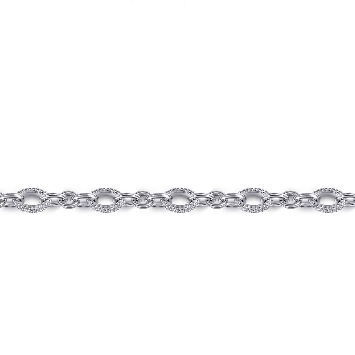 Gabriel & Co. Sterling Silver Clover Beaded Link Chain Bracelet