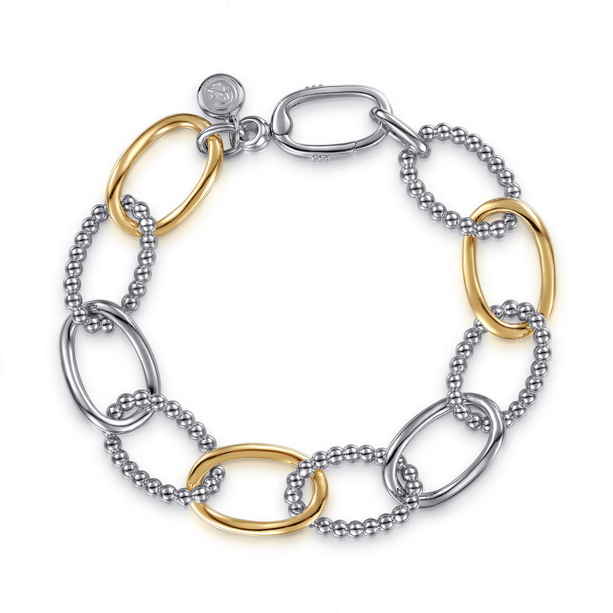 Gabriel & Co. 14K Yellow Gold Sterling Silver Link chain Bracelet