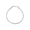 14K White Gold 2x30MM Hoop Earrings