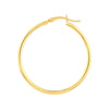 14K Yellow Gold 2x35MM Hoop Earrings