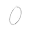 14K White Gold 2x35MM Hoop Earrings