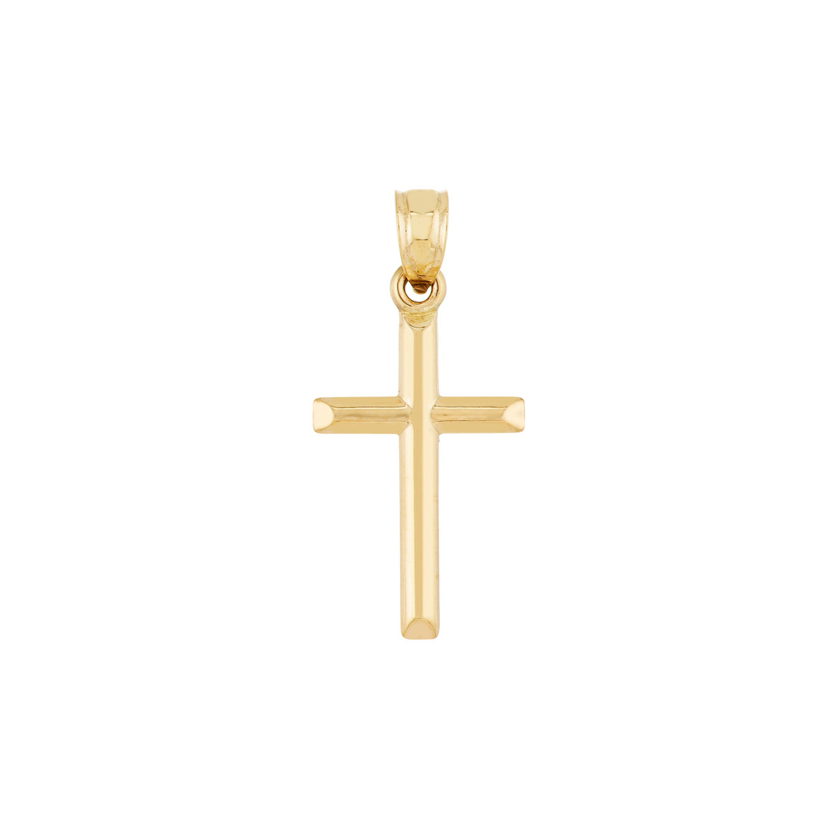 14K Yellow Gold Bar Cross - NAGI