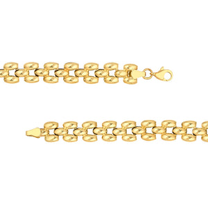 14K Yellow Gold Multi-Row Panther Necklace