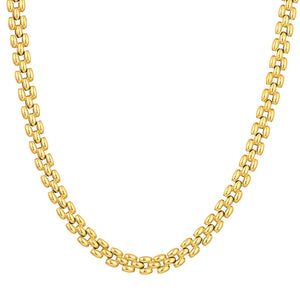 14K Yellow Gold Multi-Row Panther Necklace