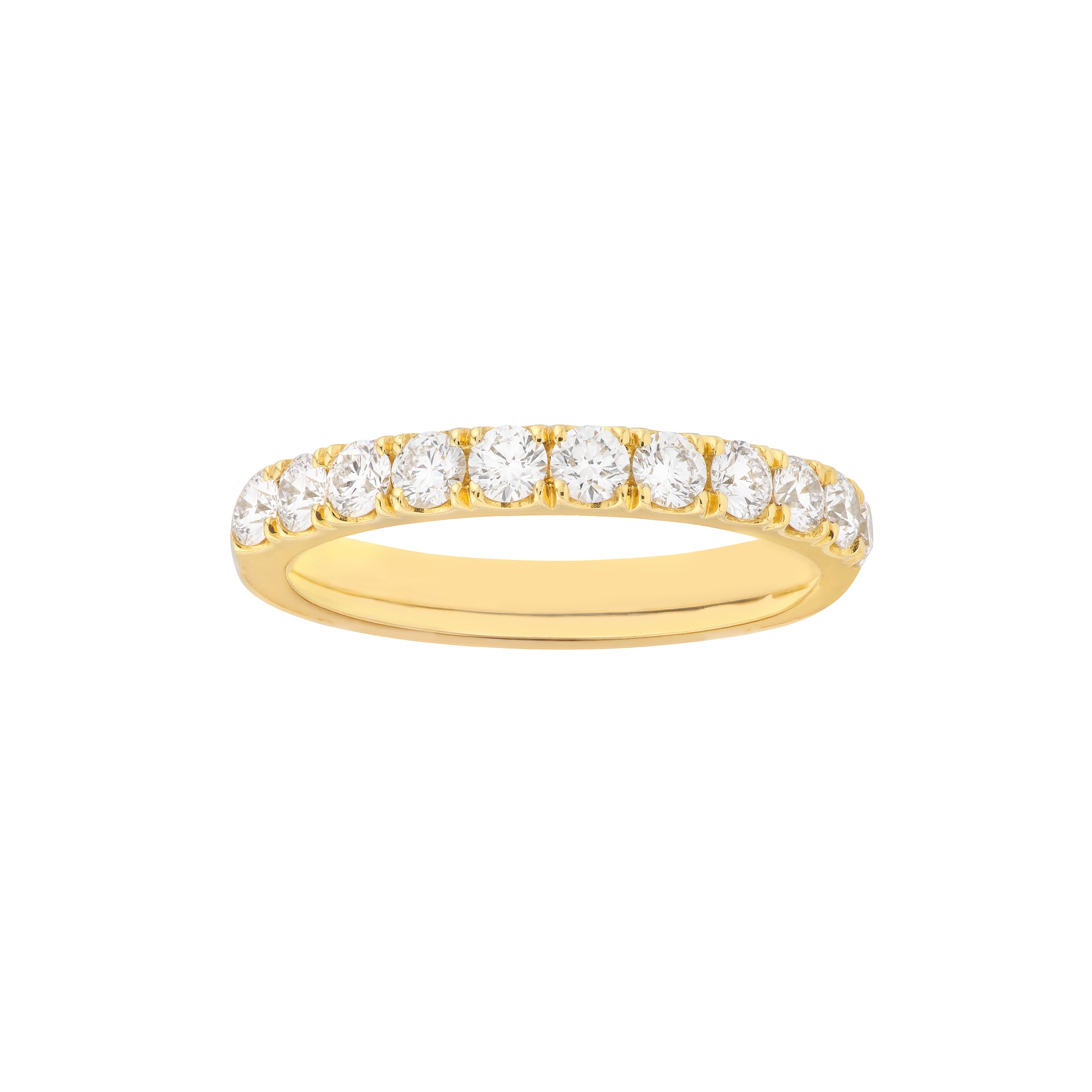 18K Yellow Gold CutDown Diamond Band .75 Carats - NAGI
