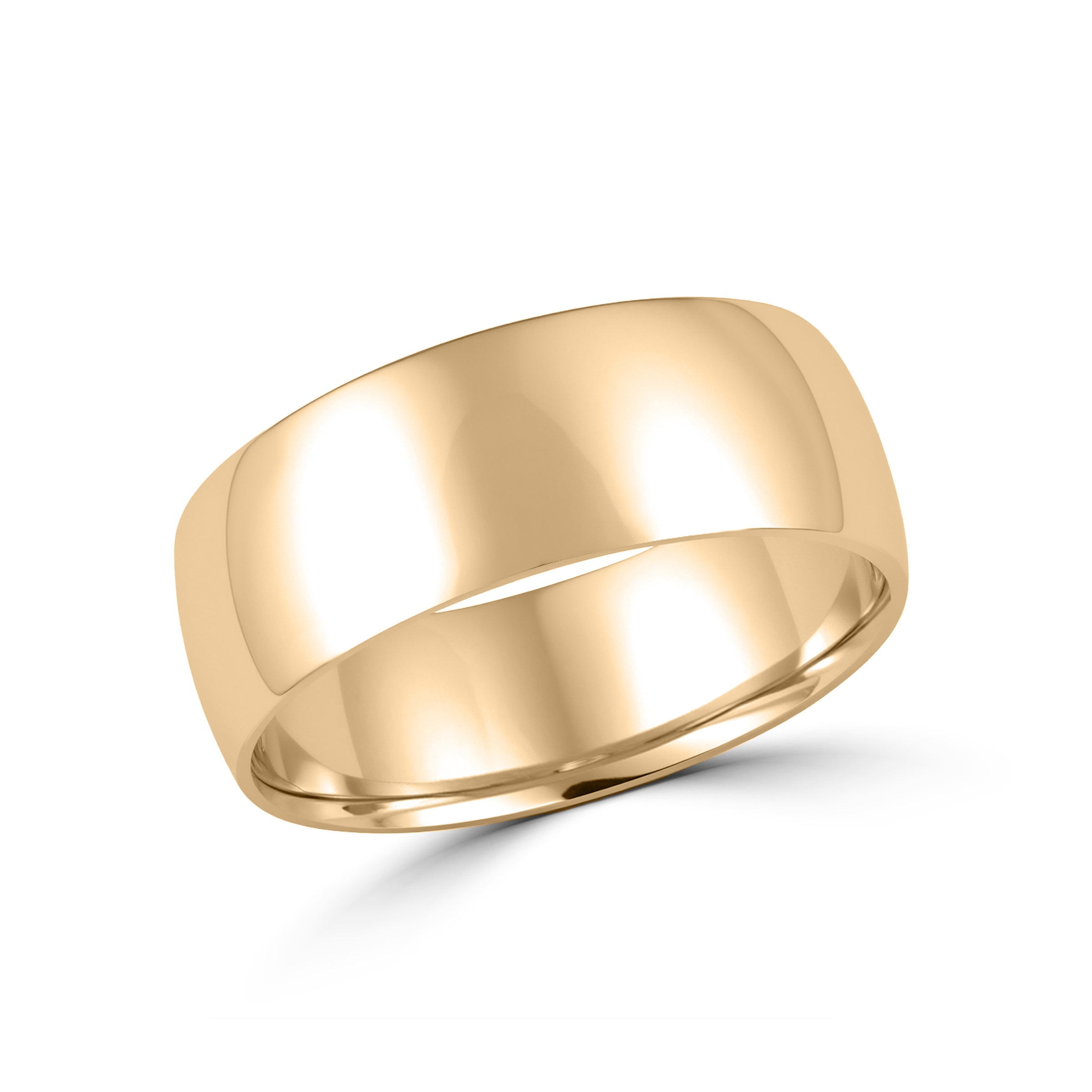 14K Yellow Gold 6MM Low Dome Wedding Band
