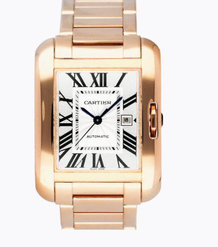 Pre-Owned Cartier Tank Anglaise Large W5310003 18K Rose Gold Ladies Watch
