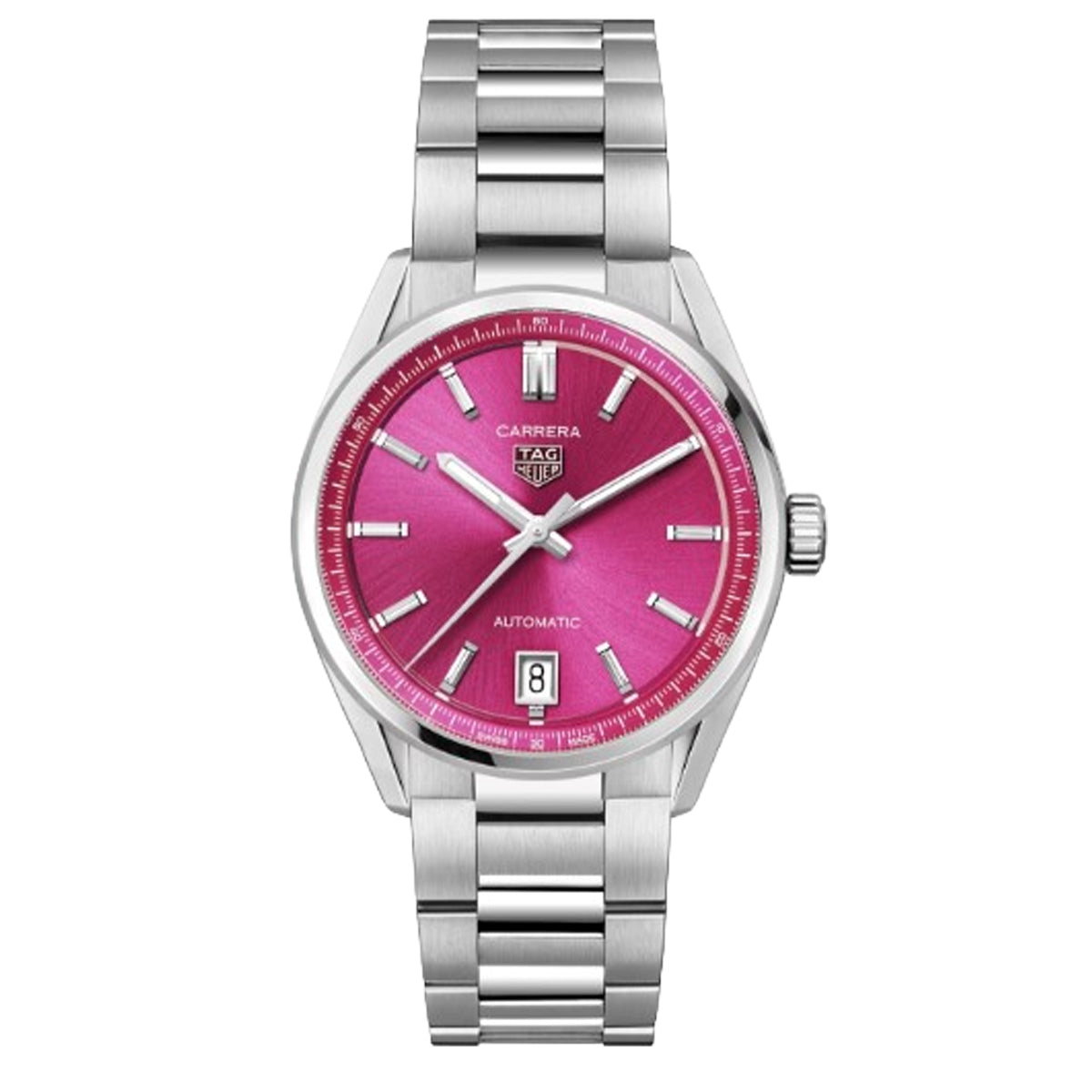TAG Heuer Carrera Date 36MM Automatic Pink Dial Watch