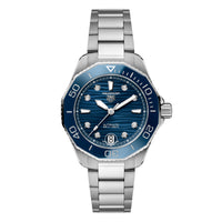 TAG Heuer Aquaracer Professional 300 Date 36MM Blue Diamond Dial Watch