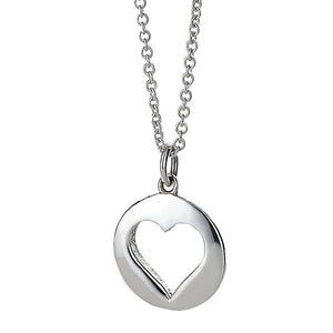 Sterling Silver Heart Token Necklace