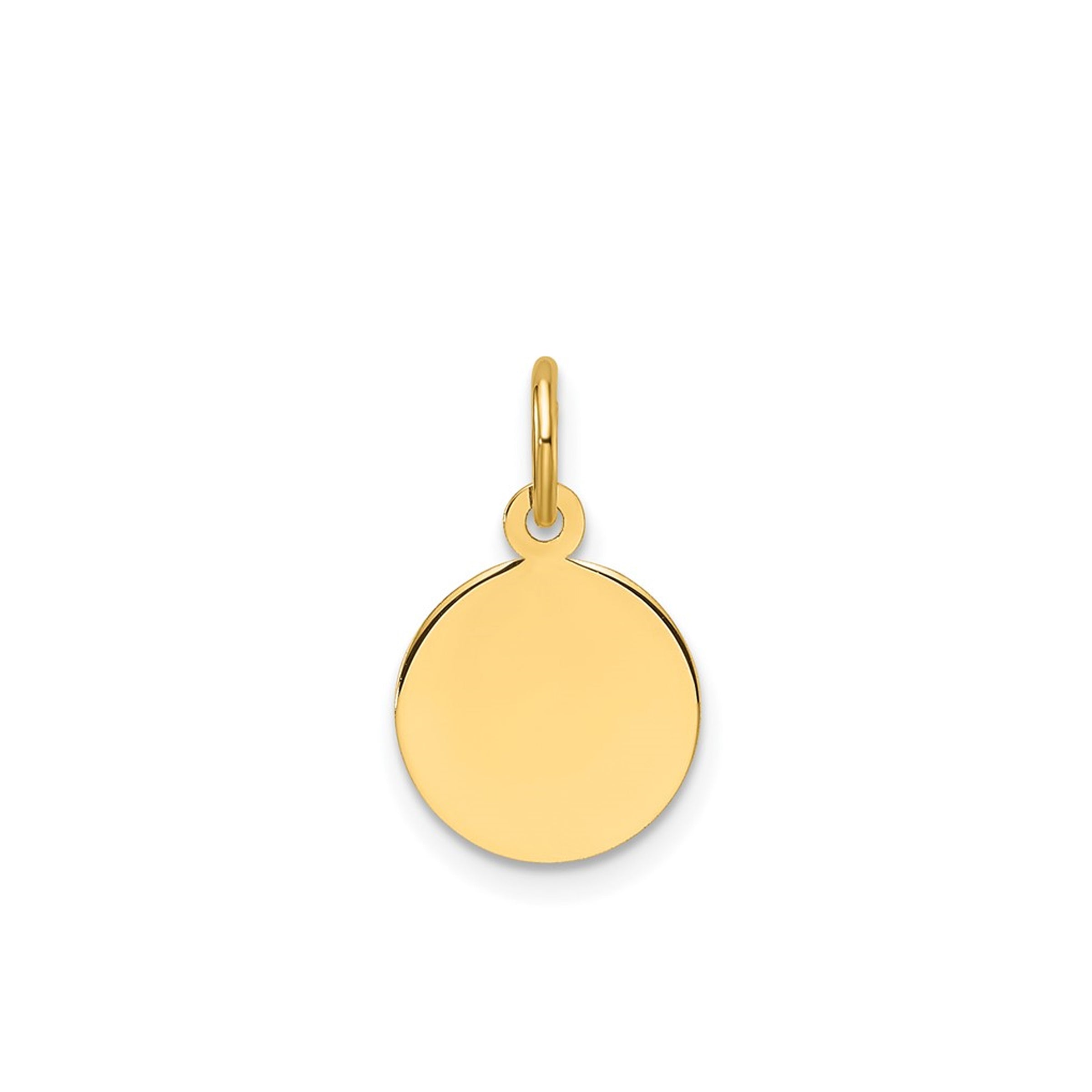 14K Yellow Gold Round Disc Charm