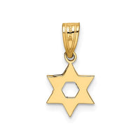 14K Yellow Gold Star of David Pendant