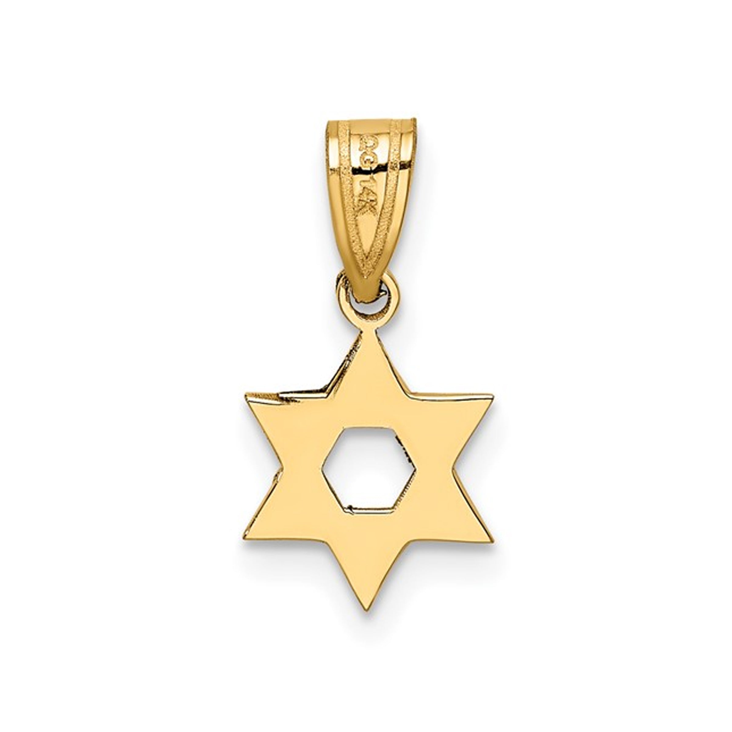 14K Yellow Gold Star of David Pendant