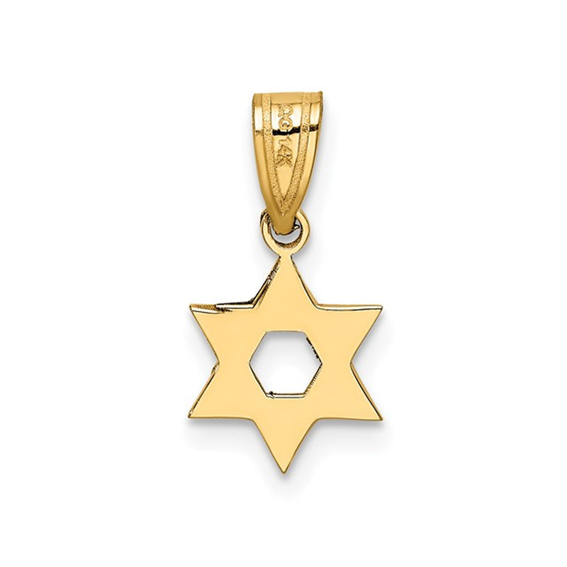 14K Yellow Gold Star of David Pendant