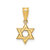 14K Yellow Gold Star of David Pendant