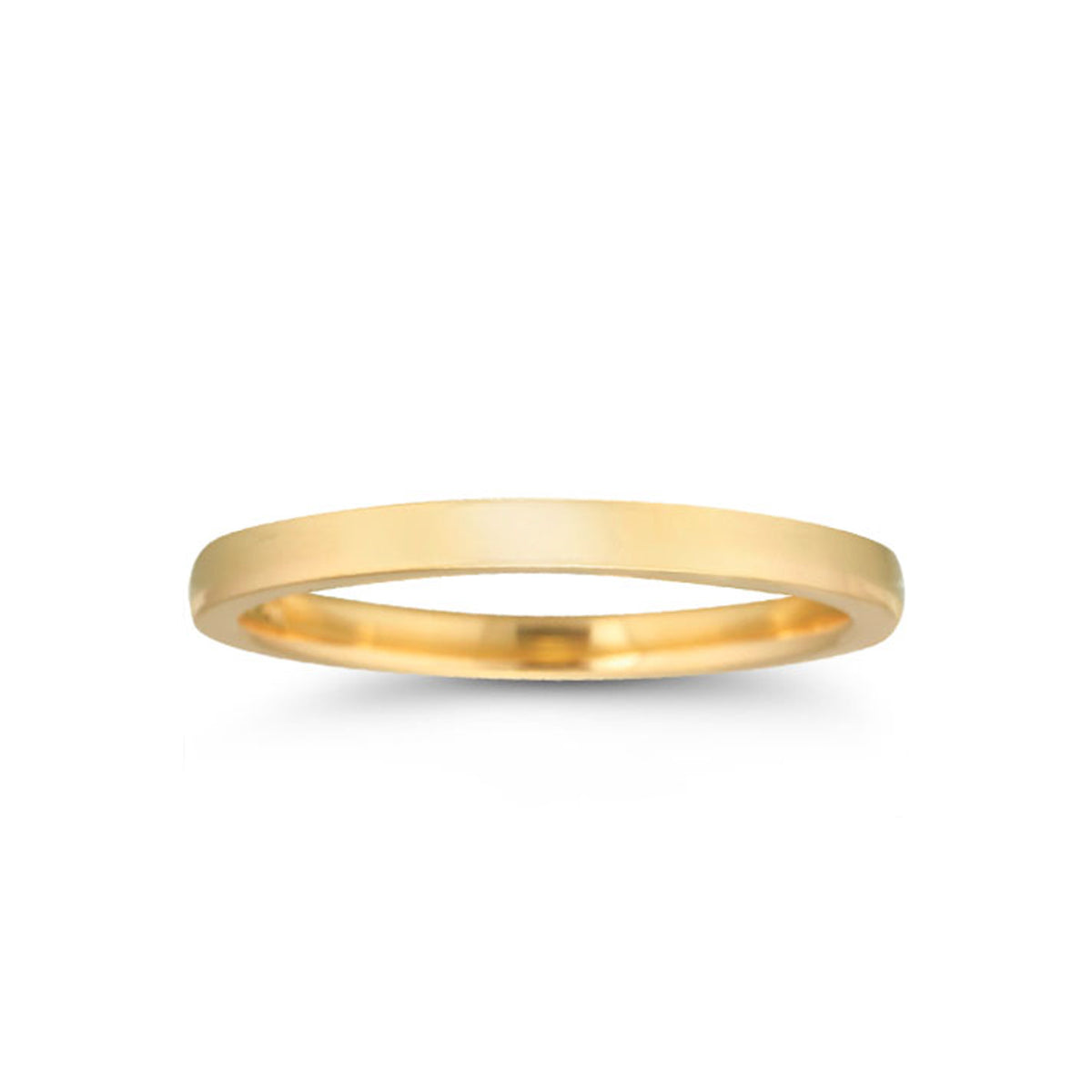14K Yellow Gold Low Dome 2.5MM Wedding Band