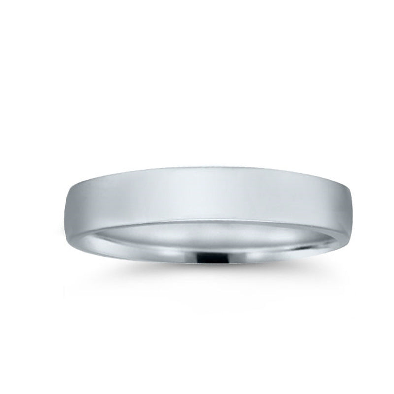 Platinum 4MM Low Dome Wedding Band - NAGI