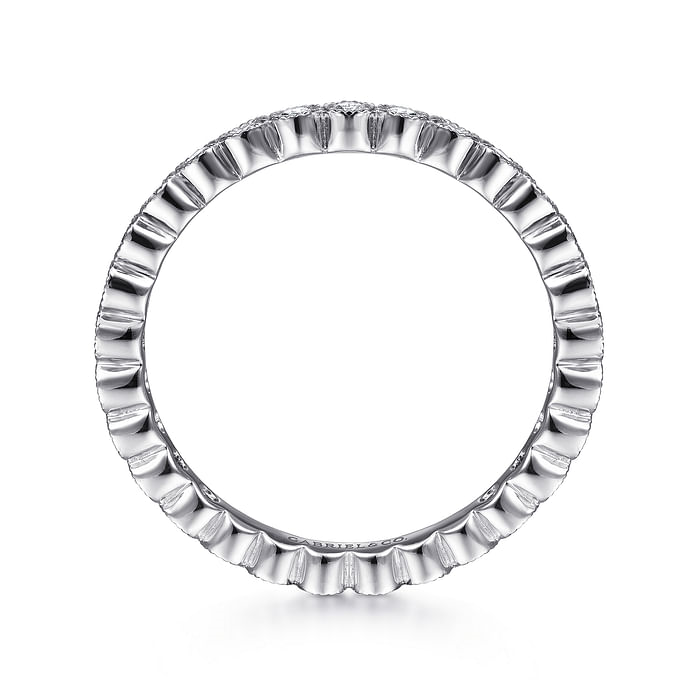 Gabriel & Co. 14K White Gold Eternity Wedding Band