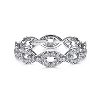 Gabriel & Co. 14K White Gold Eternity Wedding Band - NAGI