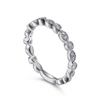 Gabriel & Co. 14K White Gold Stackable Wedding Band