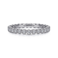 Gabriel & Co. 14K White Gold Eternity Wedding Band