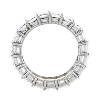 Platinum Emerald Cut Diamond Eternity Band
