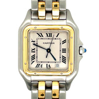 cartier panthere stainless steel and 18k yellow gold watch img1