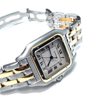 cartier panthere stainless steel and 18k yellow gold watch img2
