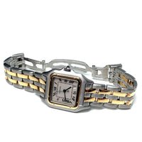 cartier panthere stainless steel and 18k yellow gold watch img3