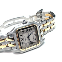 cartier panthere stainless steel and 18k yellow gold watch img4