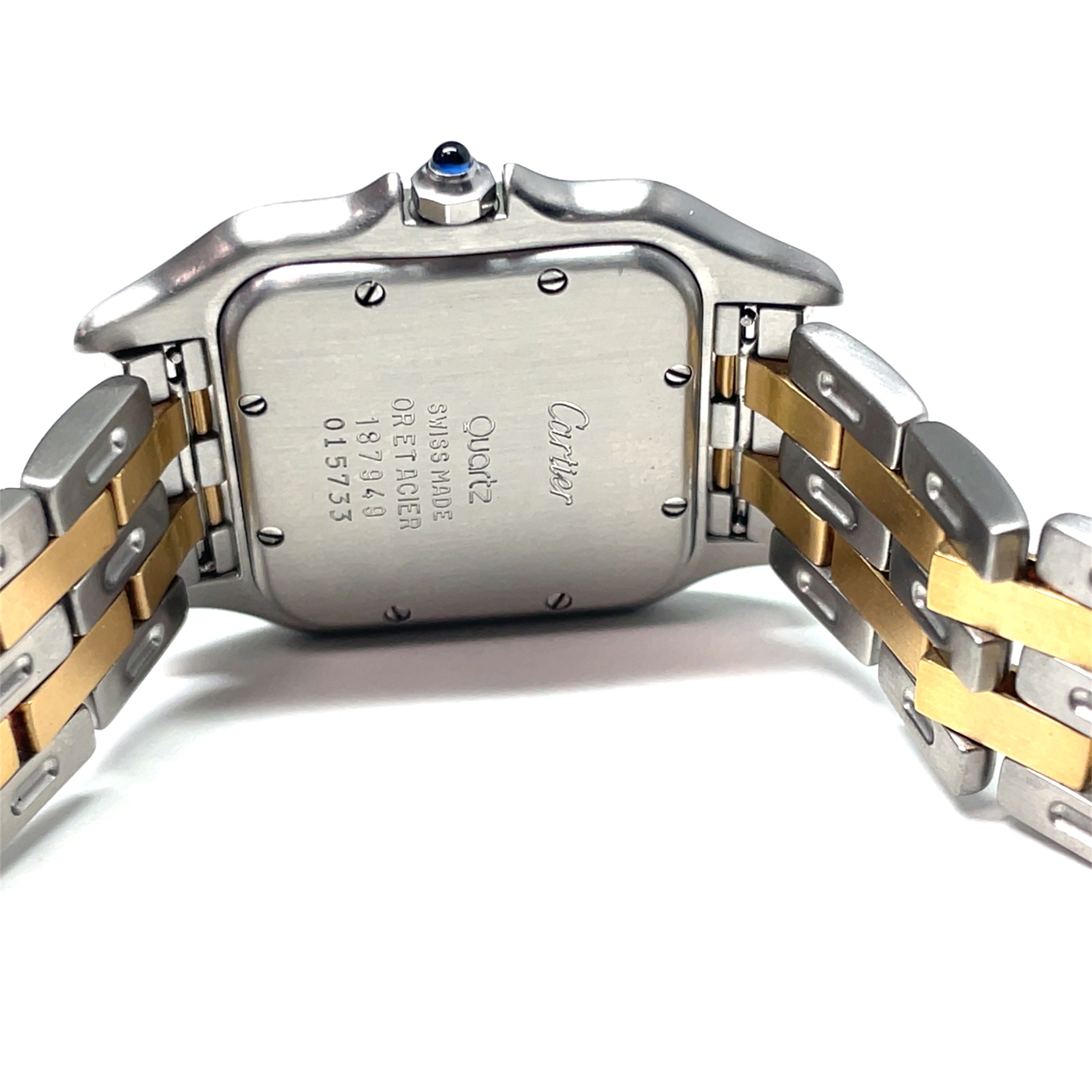 cartier panthere stainless steel and 18k yellow gold watch img9