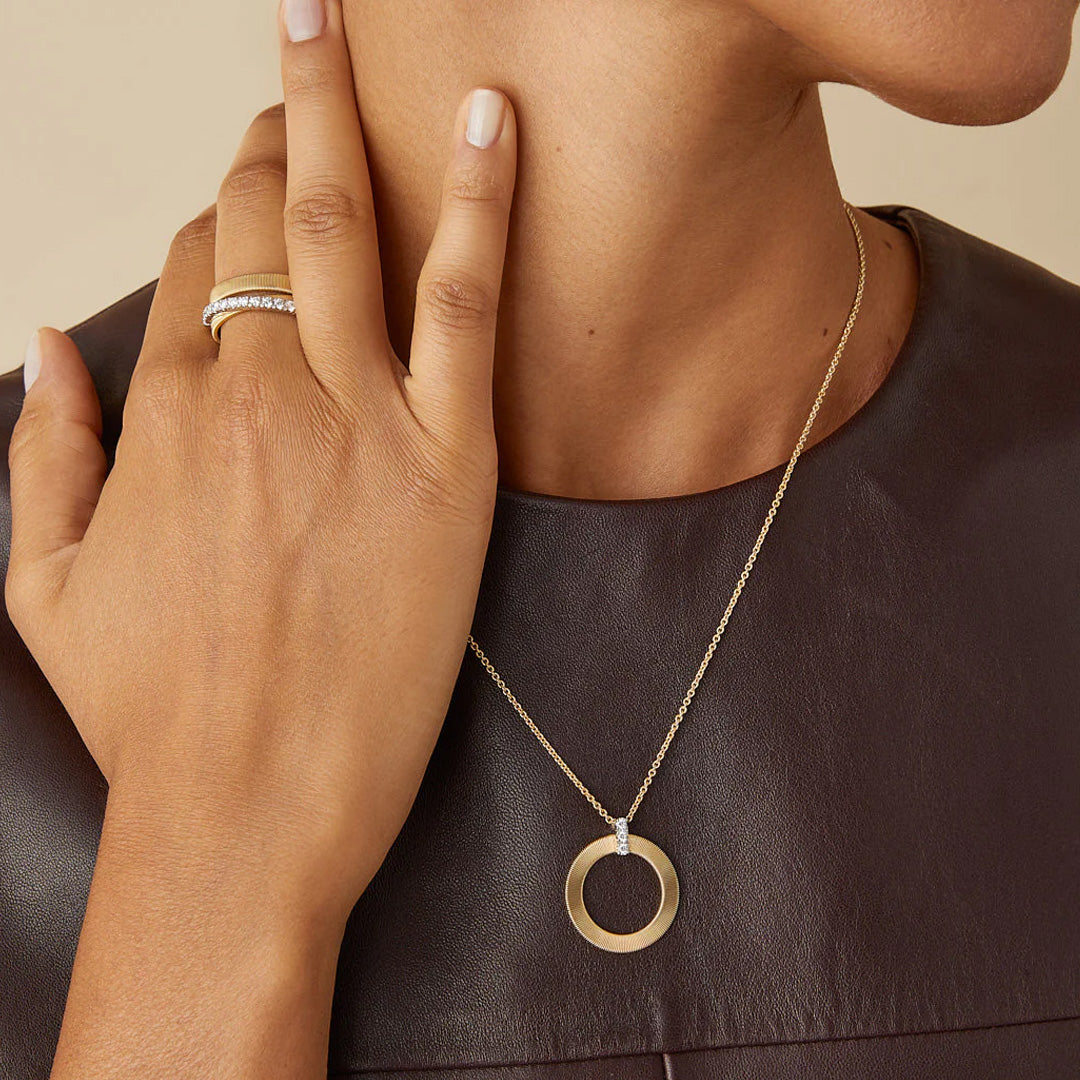 Marco Bicego 18K Yellow Gold Masai CircleDiamond Necklace