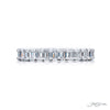 JB Star Platinum Eternity Shared Prong Emerald Cut Diamond Band