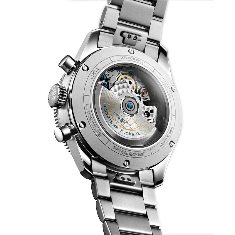 Longines Spirit Flyback 42MM Auntomatic Watch Chronograph Sunray Blue Dial  L38214936