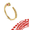 Gabriel 14K Yellow Gold Snake Open Ring Ruby Eyes