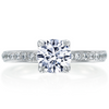 Mirabeau Round Diamond Pave Platinum Engagement Ring