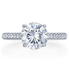 Esplanade Round Diamond Pave Platinum Engagement Ring
