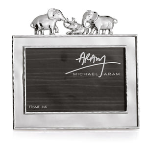 mom, dad and baby elephant photo frame 